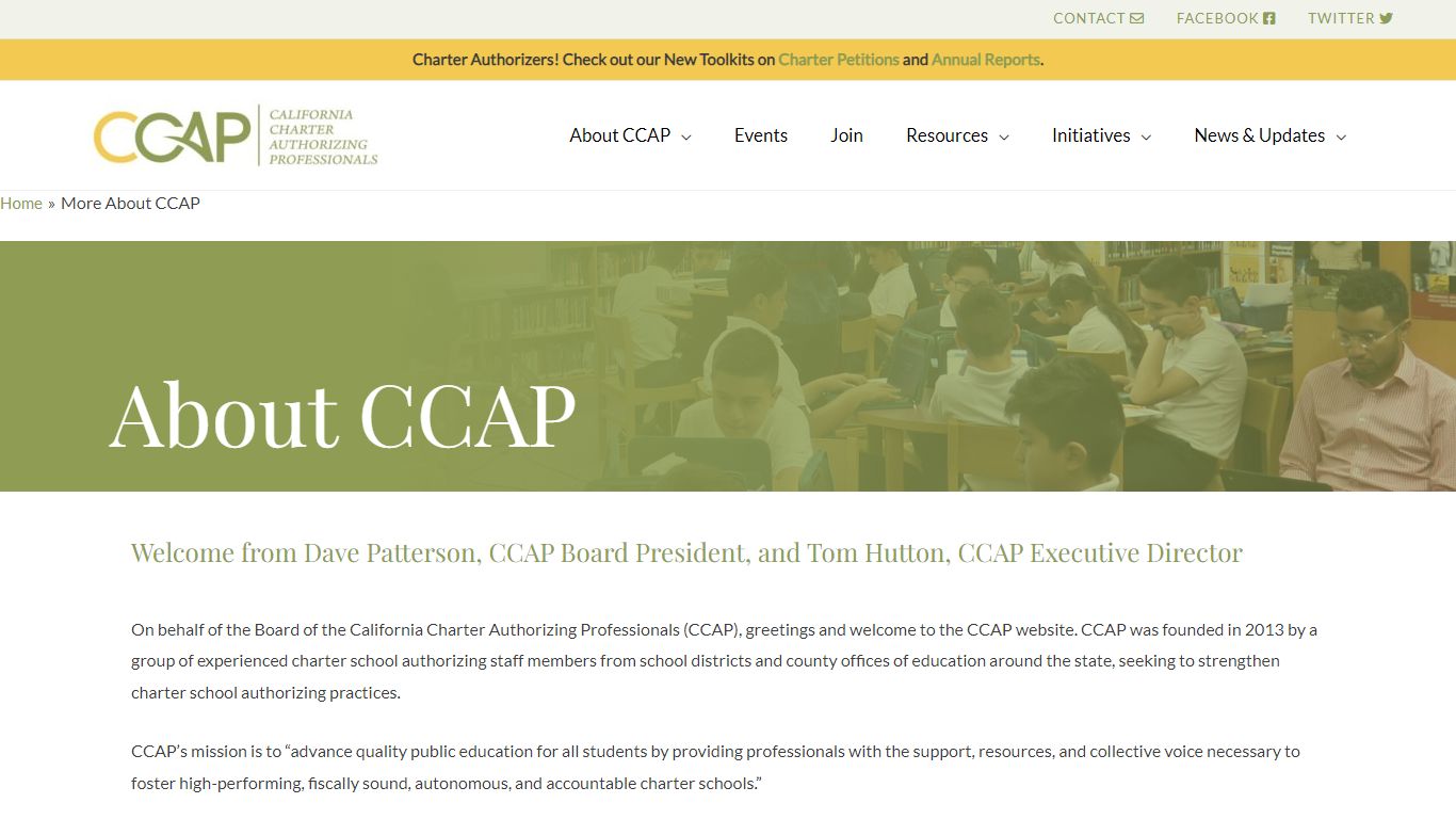 More About CCAP - California Charter School Authorizers